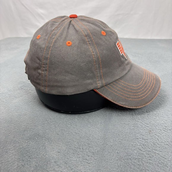 Whataburger Hat Cap Strap Back Gray Orange Embroidered Logo Mens Fast Food Retro - Picture 4 of 8